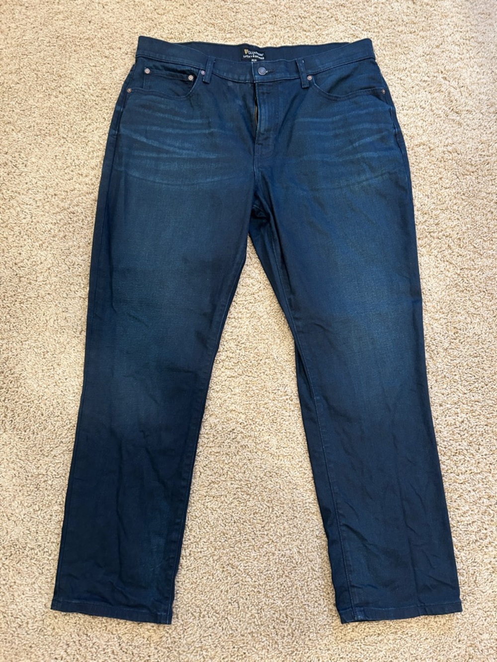 Guinness x Lucky Brand Men's 223 Straight Jeans in Dark Blue Denim